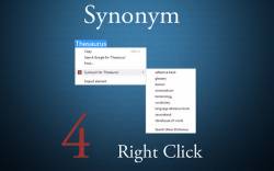 Thesaurus: Synonym 4 Right Click