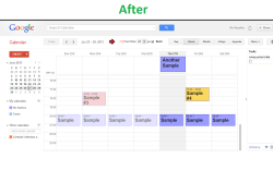 Google Calendar with Readable Fonts