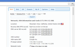 IP Address and Domain Information