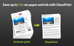 Print or PDF with CleanPrint